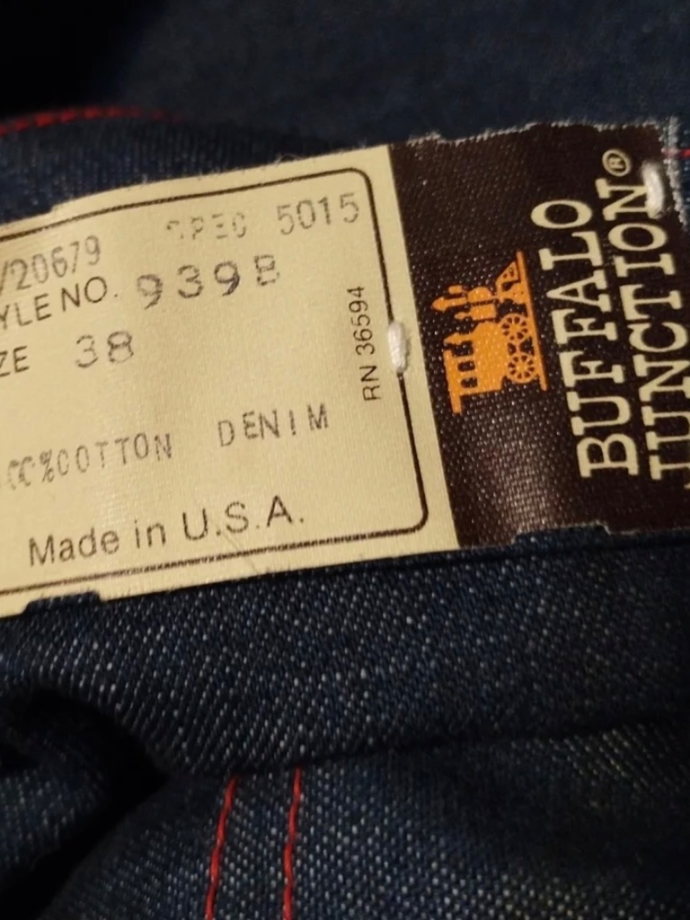 Buffalo Junction mens jeans VINTAGE NWT - Picture 6 of 6